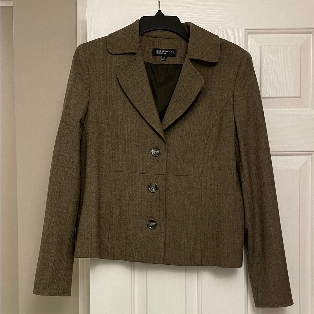 Jones New York Women's Olive Green Blazer